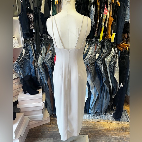 Vintage 90s crepe cutout rhinestone Dress - Picture 5 of 6